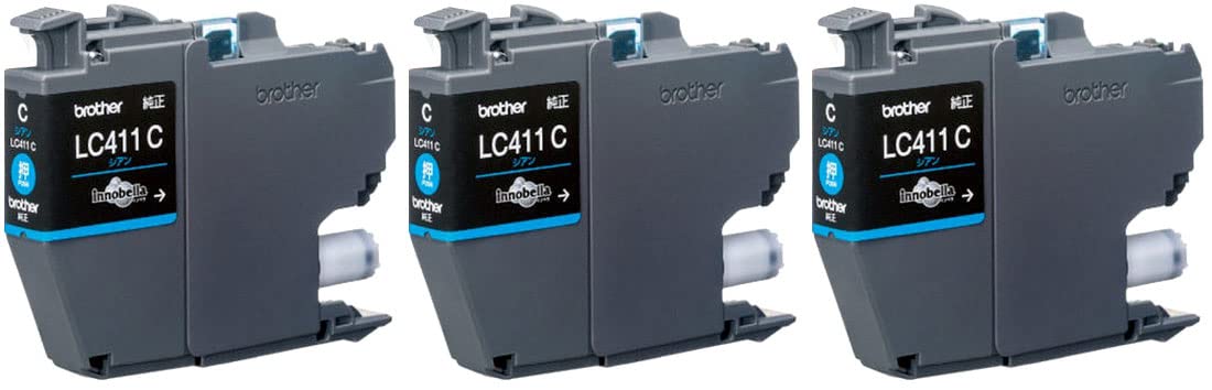 

Набір справжніх чорнильних картриджів Brother Industries LC411C з 3 шт (блакитний) синій