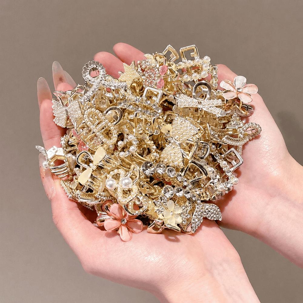 10/20pcs Rhinestone Decorative Hair Barrettes for Girls Braid Hairstyle Accessories
