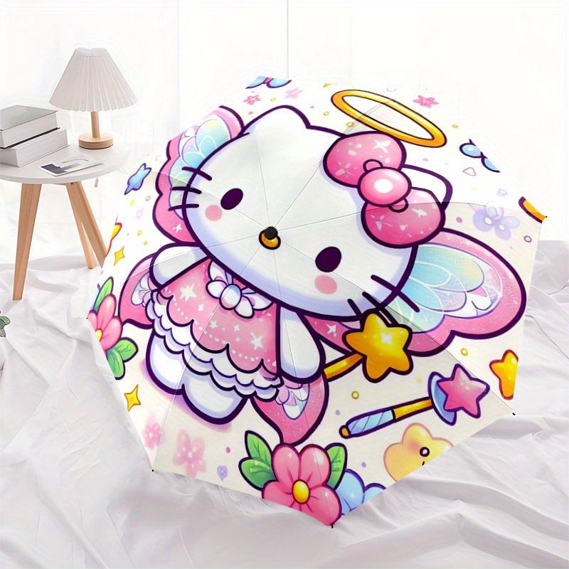 1pc Hello Kitty Angel Wings Umbrella with Plastic Handle,Suitable for All Seasons Home Travel Outdoor UmbrellaSanlio601