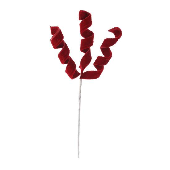 Velvet Spiral Christmas Stems Red White Green Spiral Christmas Tree Picks DIY Crafts for Wreath Fireplaces Vase Filler Holiday Ornament