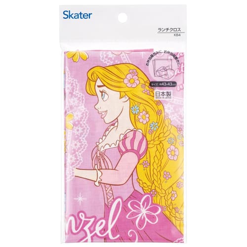 Skater Kids' Lunch Cloth, 43x43cm, Made in Japan, Disney Tangled Design, 24 KB4-A