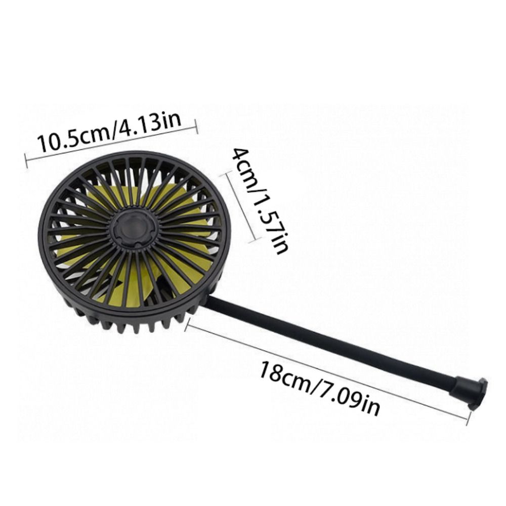 5 Fan Blades Car Back Seat Fan USB 360 Rotation Fan Auto Headrest Cooling Fan  Headrest Ventilation