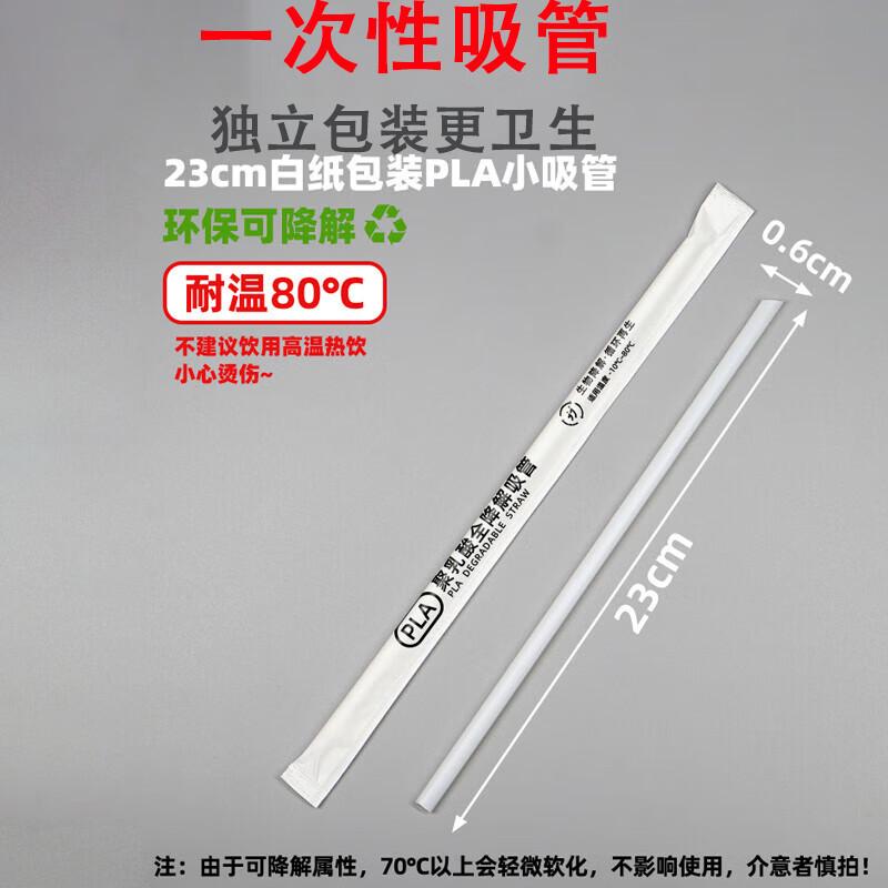 Homeglen Individually Wrapped PLA Drinking Straws