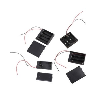 Plastic 2A Battery Box Reliable Wire Link Stable Power Supply Case Sleeve 2/3/4-slot for Home and Outdoor Use