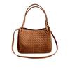 Cross-border First-layer Matte Cowhide Woven Parachute Bag Autumn and Winter Portable Bucket Bag Versatile Shoulder Messenger Women's Bag