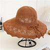1pc Stylish Wide Brim Sun Hat for Women,Lightweight Foldable Beach Hat Perfect for Summer Trip,Portable Outdoor Visor for Tralve