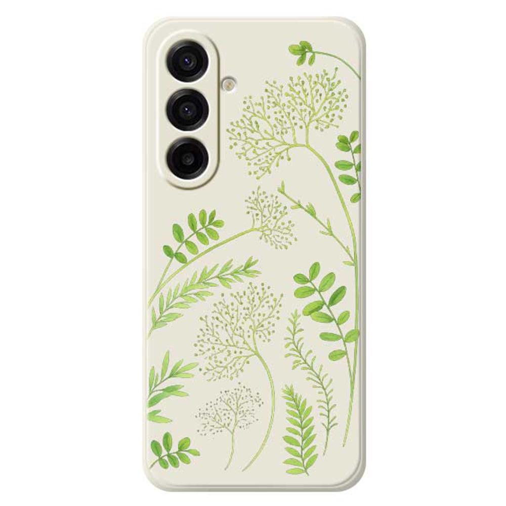 For Samsung Galaxy A17 5G Case Leaves Pattern Printing Straight Edge TPU Phone Back Cover