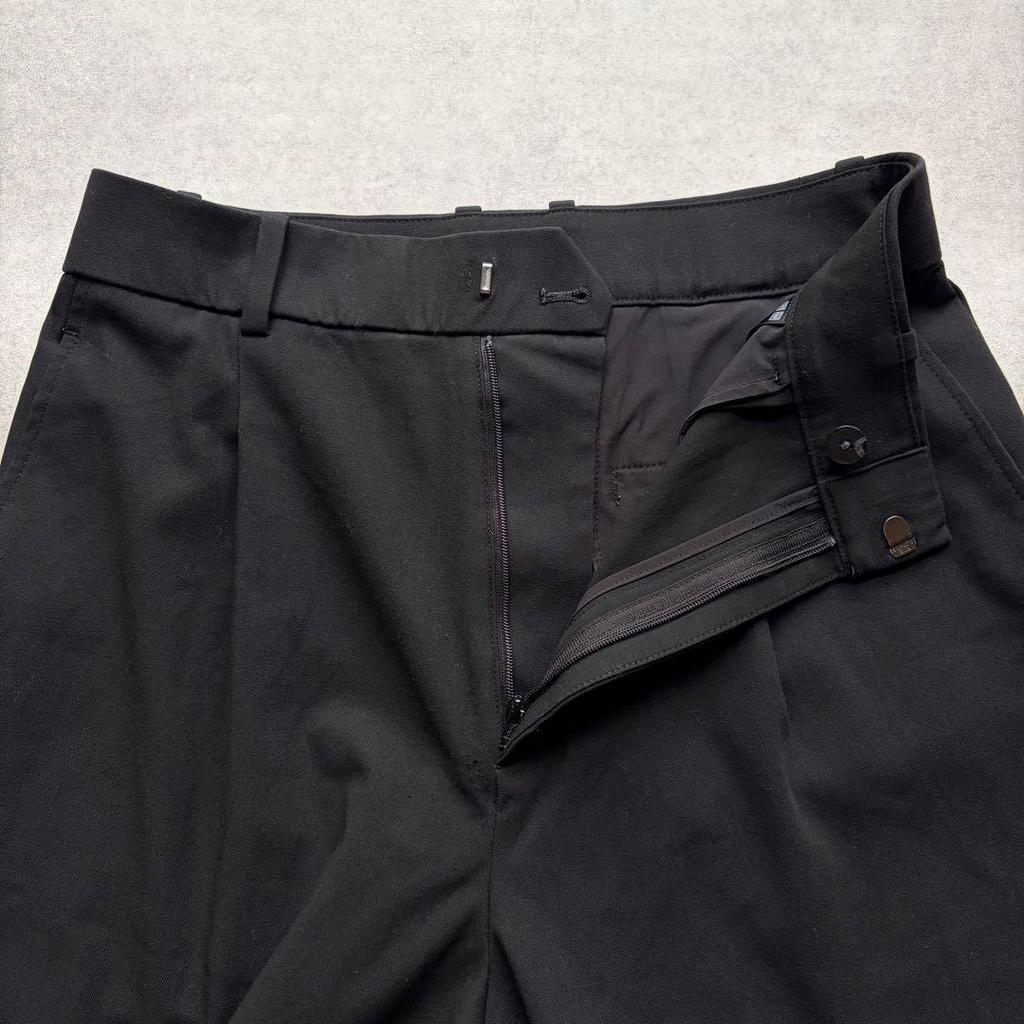 Used a544 Uniqlo Tuck Wide Pants Black M Slacks One-Tuck Black