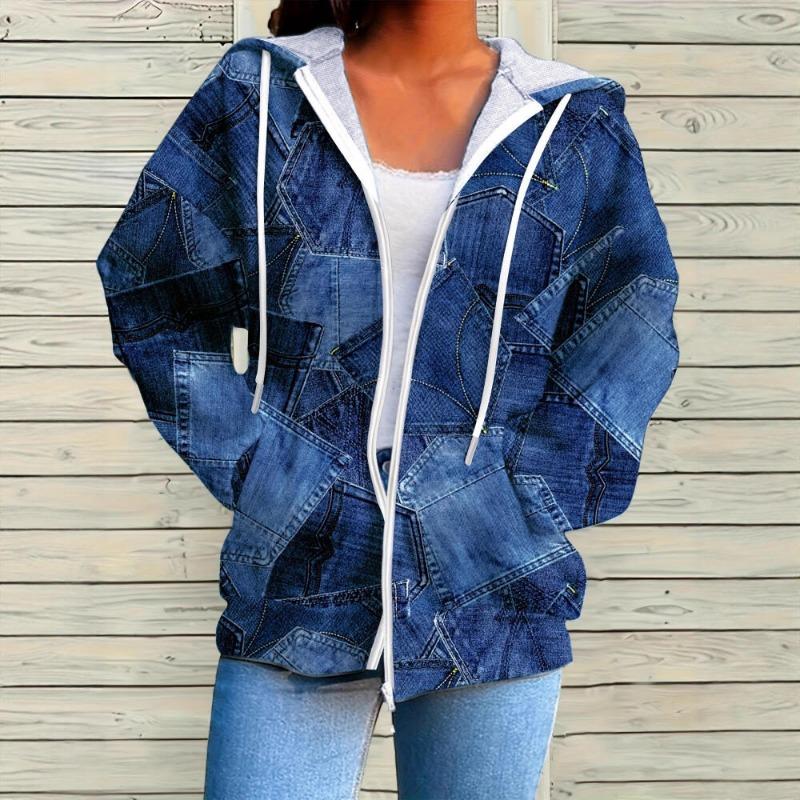 Women's 3D Zipper Hoodie