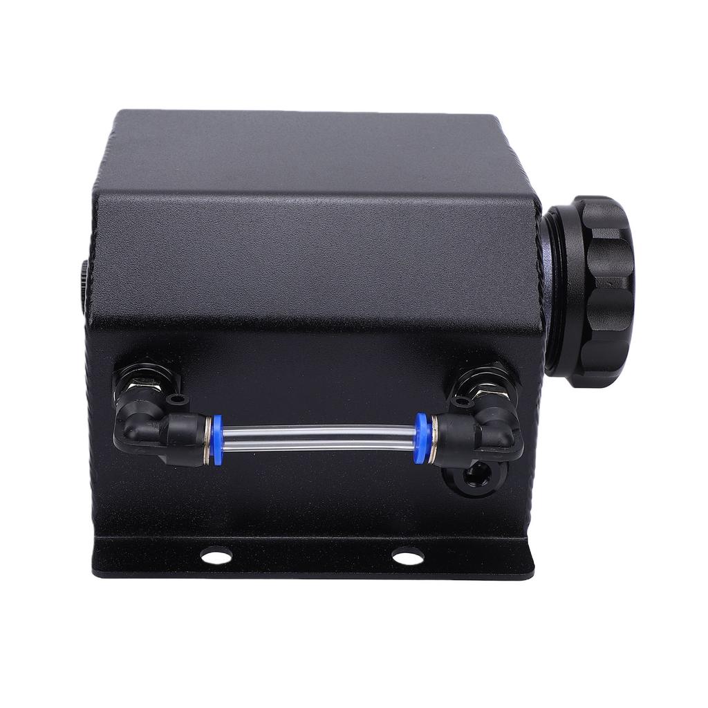 Coolant Overflow Tank Aluminum Alloy Universal 1L Reservoir Expansion Tank Black
