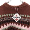 Unused HOOK Long Sleeve Cotton Sweater L Brown Knit Men's Used