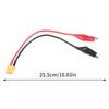14AWG XT60 Connector Cable with Alligator Clips for SKYRC NC2500 Pro Motor Break-in Tool, Power Test Lead