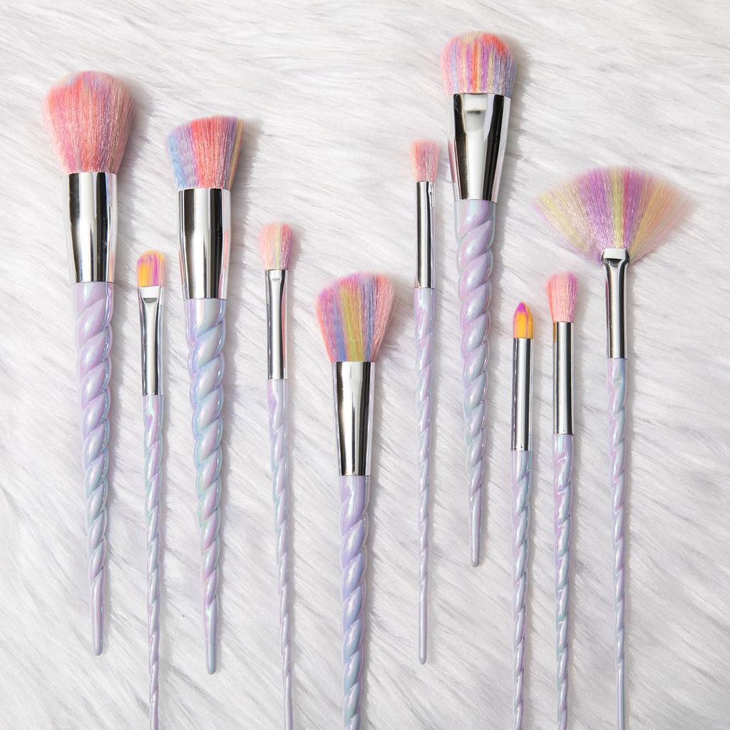 Základní štětec štětec na sypký pudr štětec na oční stíny vysoce hodnotný 10dílný kompletní set na make-up štětec na make-up s měkkými štětinami kosmetické nástroje