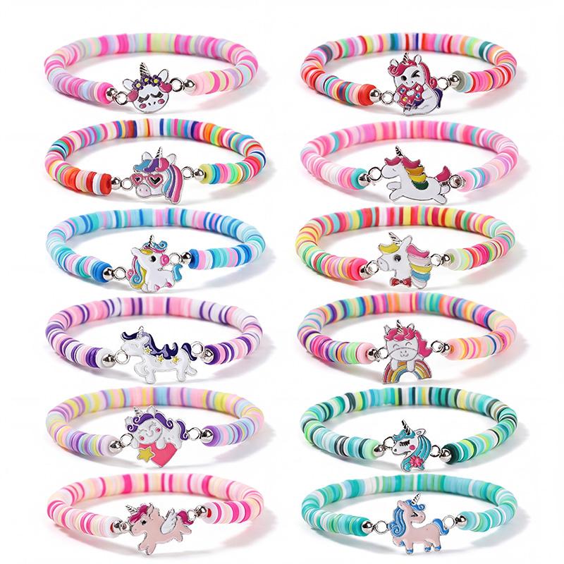 

12pcs/set Unicorn Elastic Bracelets for Kids Girls Unicorn Birthday Party Decoration Favors Pinata Filler Girls Christmas Gifts