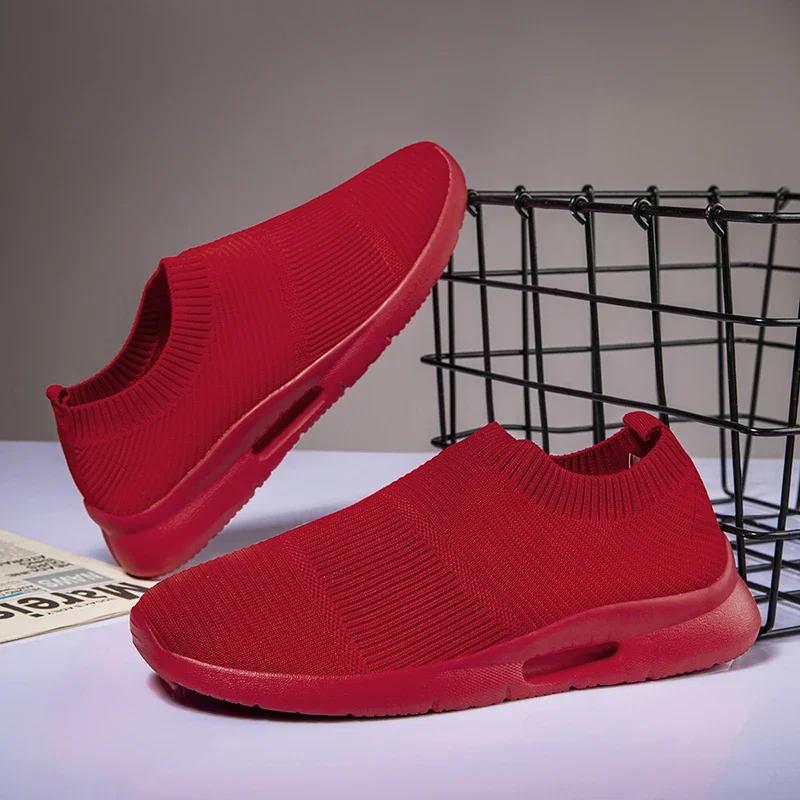 Дышащие кроссовки Fujeak Большие размеры Спортивная обувь для мужчин Комфортные мокасины — фото 8