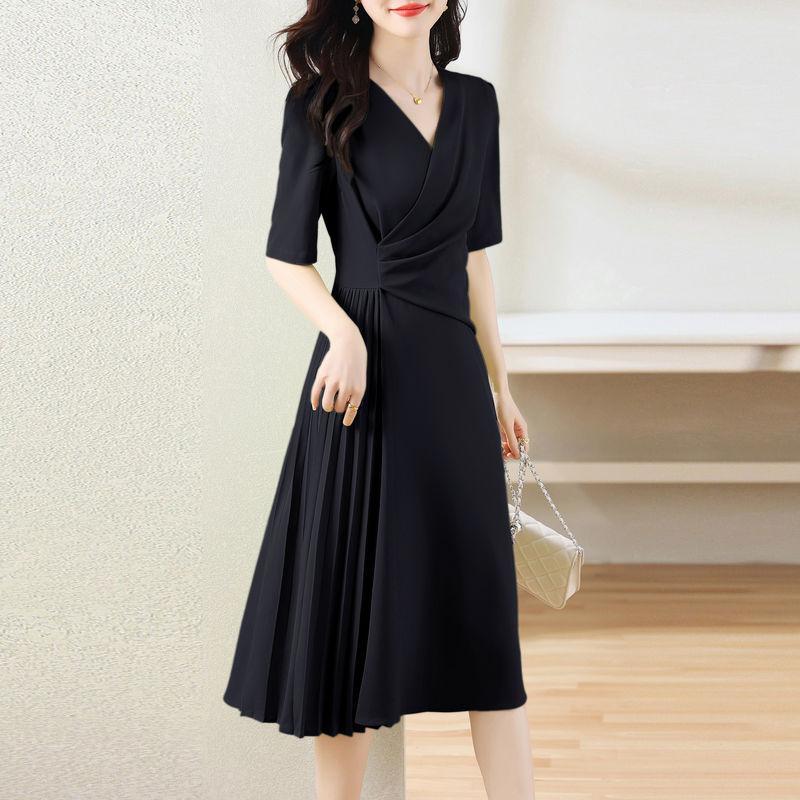 Luxury French Summer Dress for Women Plus Size Slim Fit Elegant Flowy Chiffon Maxi Dress