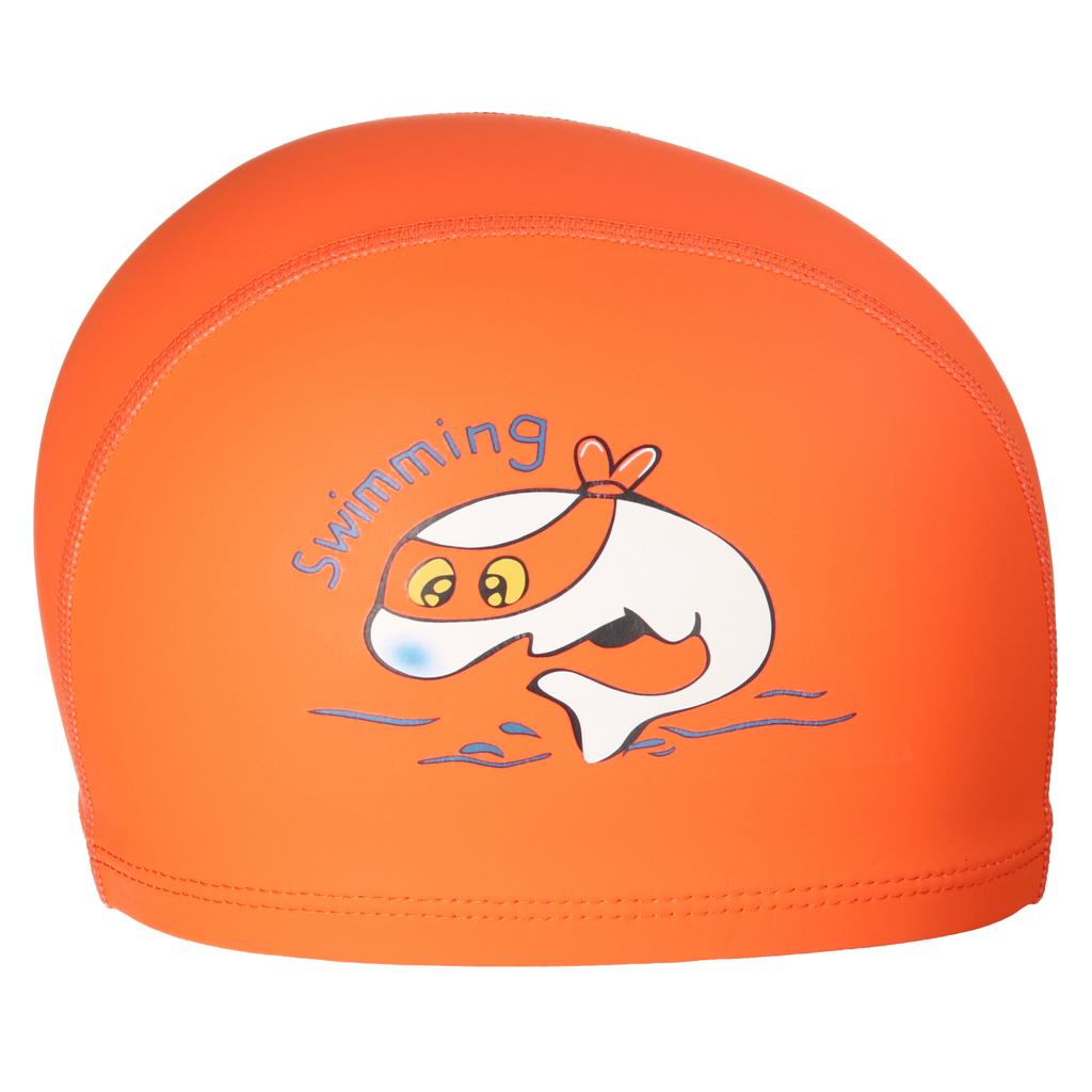 Aqua-Sport Czepek Pu Junior Dolphin Swim Cap Orange As95072