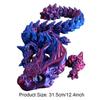 3D Printed Articulated Simulation Dragon Toy Poseable Dragon Ornament (Red)
