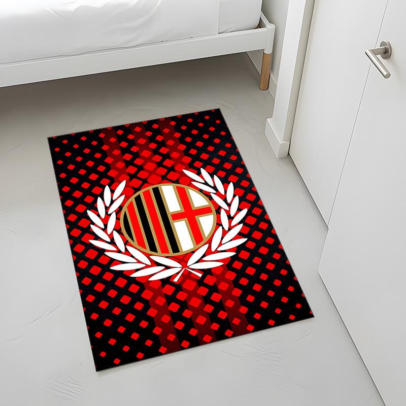 AC Milan (1) Tappeto Adatto per Soggiorni Camere da Letto Stanze dei Computer Zone Pranzo e Posizionamento Sotto Tavoli e Sedie Anche una Scelta Ideale per Uffici