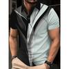 Men's Abstract Line Polo Short Sleeved Polo Shirt Collar Shirt