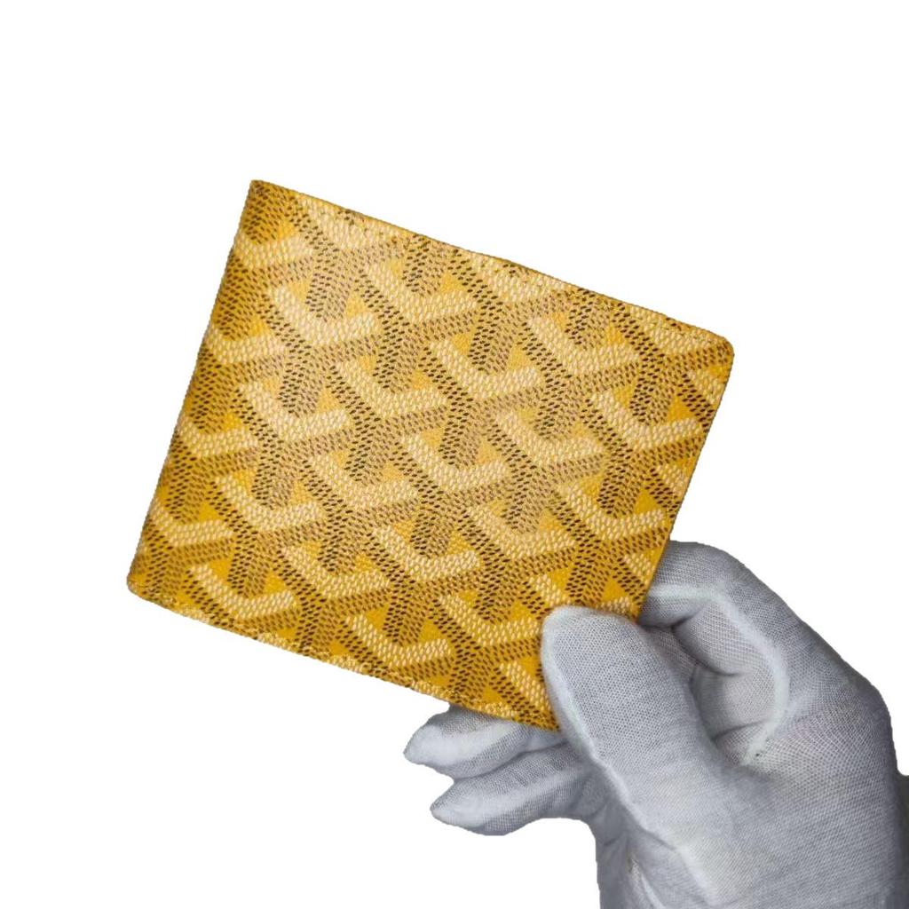 Goya Dogtooth Unisex Leather Wallet & Matching Bag Set - New Style, Convertible Carry-On with Unique Print