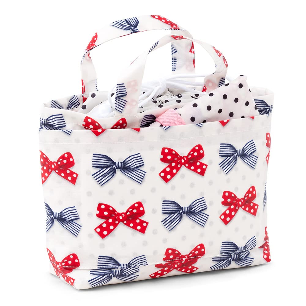 COLORFUL CANDY STYLE Diaper Pouch for Cute and Polka Dot and Striped French Ribbon B1304400 Girls, Portable, (Scarf, Ivory)