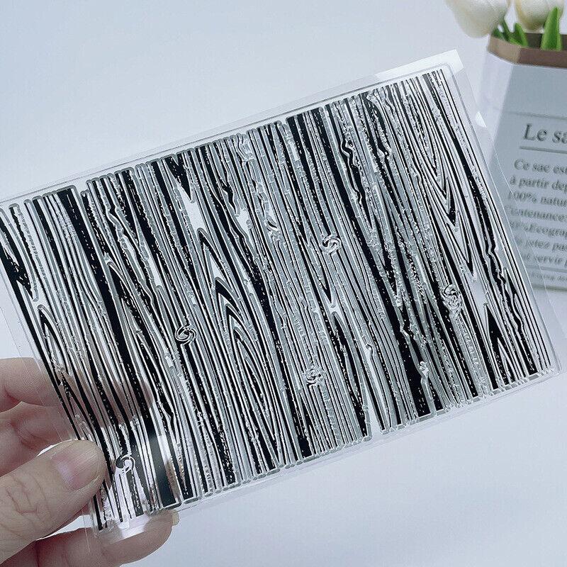 Holzmaserungsbrett, transparentes Silikon, klare Stempel, Siegel für DIY, Scrapbooking, Album, Papier, Karte, dekorative Blätter, Rahmen