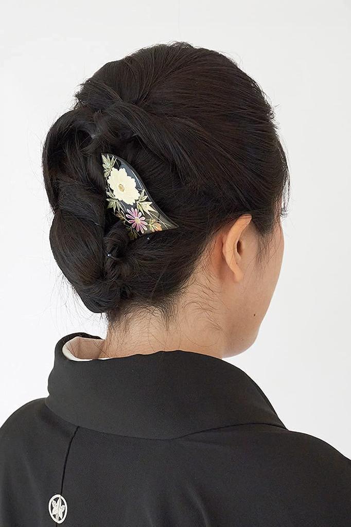 Visiting Makie Hair Made In Formal Graduation Entrance Black 20w510X01Y01 [watmos-style] Hairpin, Tomesode, Kimono, Mother's Wedding, Kimono,