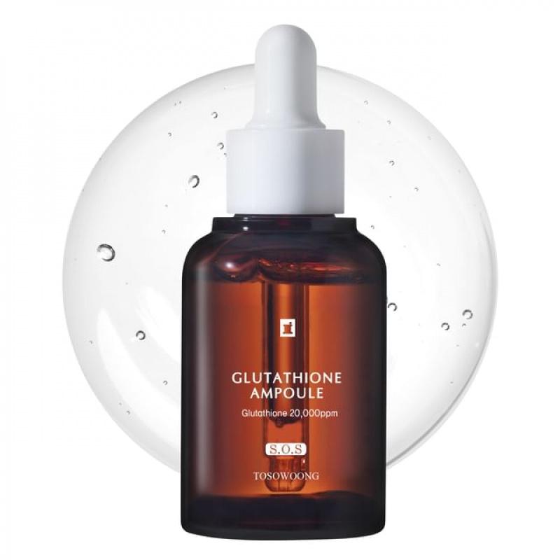 Tosowoong Glutathione Serum 30ml | Potent 20,000ppm Glutathione, Niacinamide & Hyaluronic Acid Blend, Targets Dark Spots, Boosts Skin Elasticity