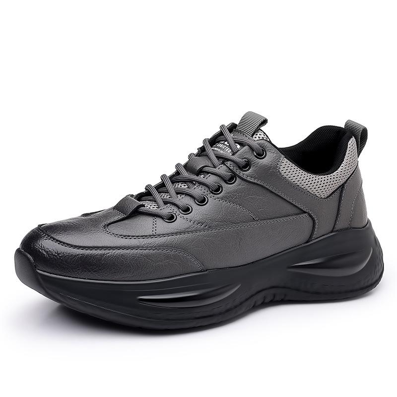 Herren Freizeitschuhe Schwarze Lederschuhe Wasserdicht Rutschfest Koch Küchenschuhe Dicke Sohle Sneaker Herrenschuhe Rutschfeste Arbeitsschuhe