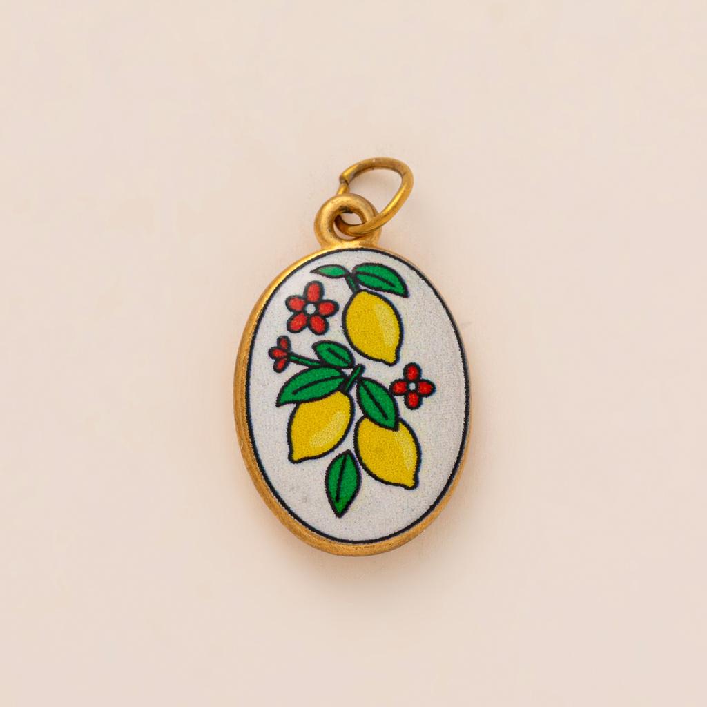 INS Hand Painted FUN Muticolor Flower Pedant For Women Strawberry lemon Charm DIY Making  Bracelet Necklace Gift Accessories