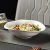 Pure White Irregular Soup Bowl Household Ceramic Salad Bowl Noodle Bowl Hotel High-End Cold Dish Soup Plate Artistic Conception Dish Tableware