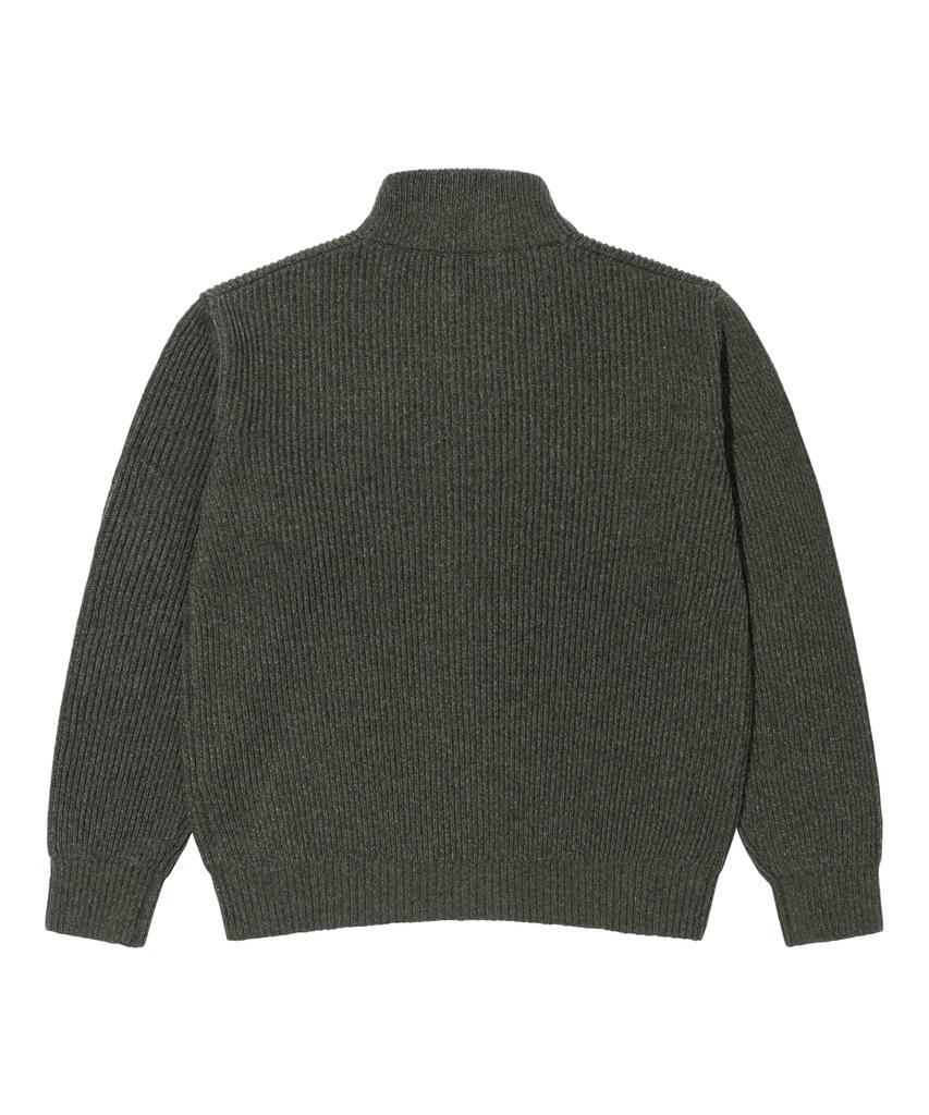 Loghideumatin Lm Melange Full Zipup Sweater (Khaki)
