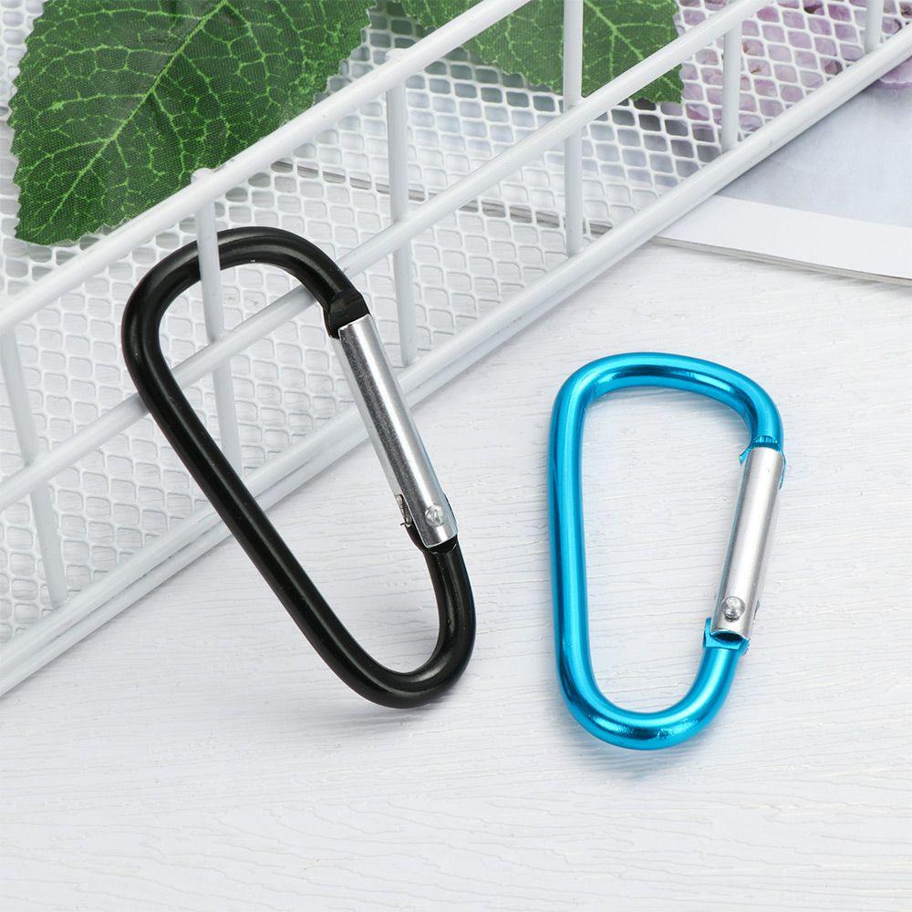 Flerfarget aluminiumsutstyr Legering karabiner Klatreknappspenne nøkkelring Camping Vandring Krok