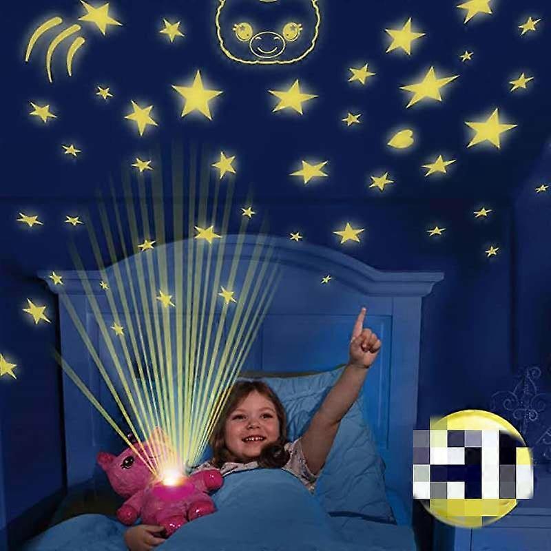 Starry Sky Projection Lamp Plush Toy Comfort Lamppink