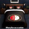 Feyenoord Design Bett Bettwäsche Set 1 Bettbezug + 2 Kissenbezüge Weich Atmungsaktiv Haushalt Bettwäsche