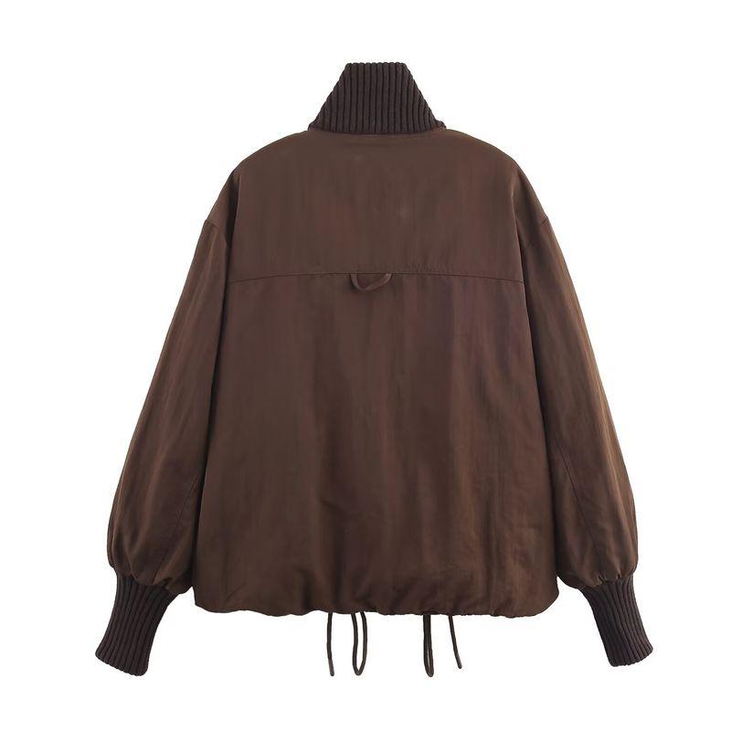 Za Autumn and Winter New Women's Clothing 2025 European and American Style Fashionable Loose Ribbed Long-Sleeved Jacket 4369253 717