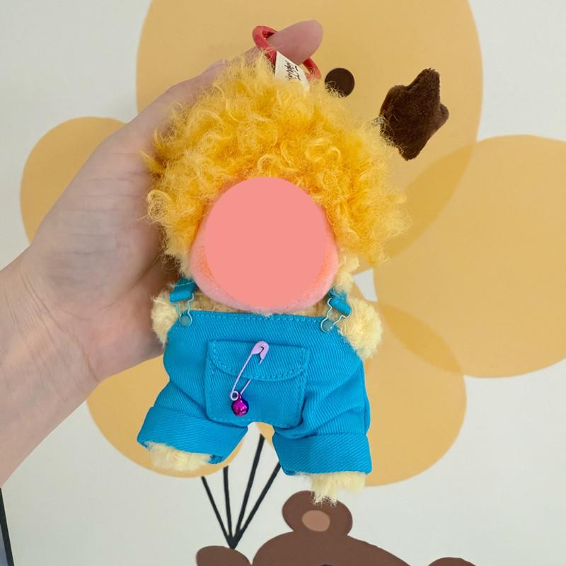 [Cloth Only] Twinkle Twinkle Candy Bell Pocket Overalls, 15cm Doll Clothes, Cotton Doll Clothes