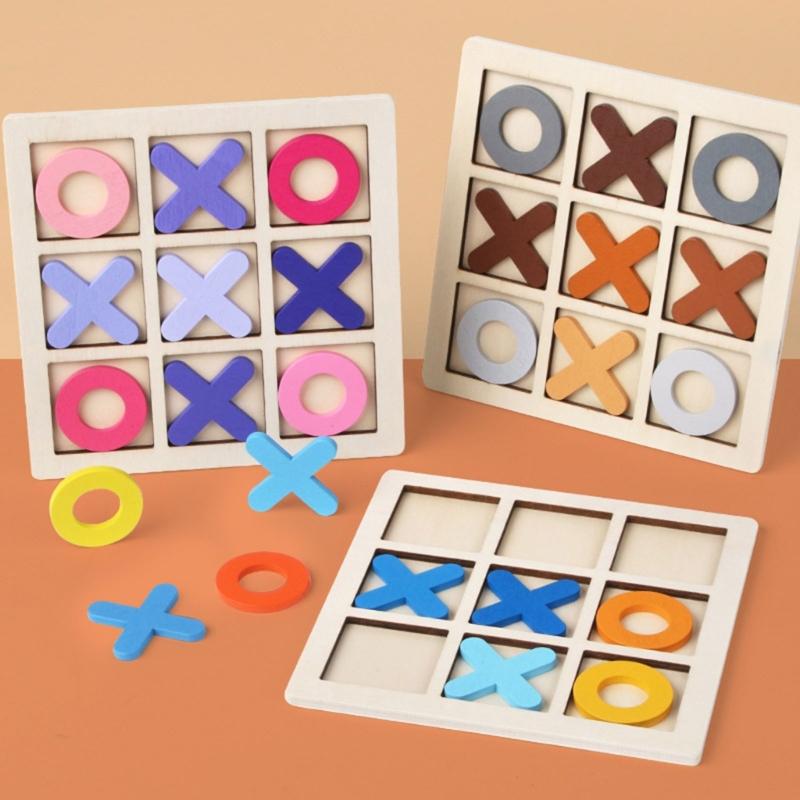 Wood Board Game Toy Parent-Child Interaction Game Board Puzzle Chess Game