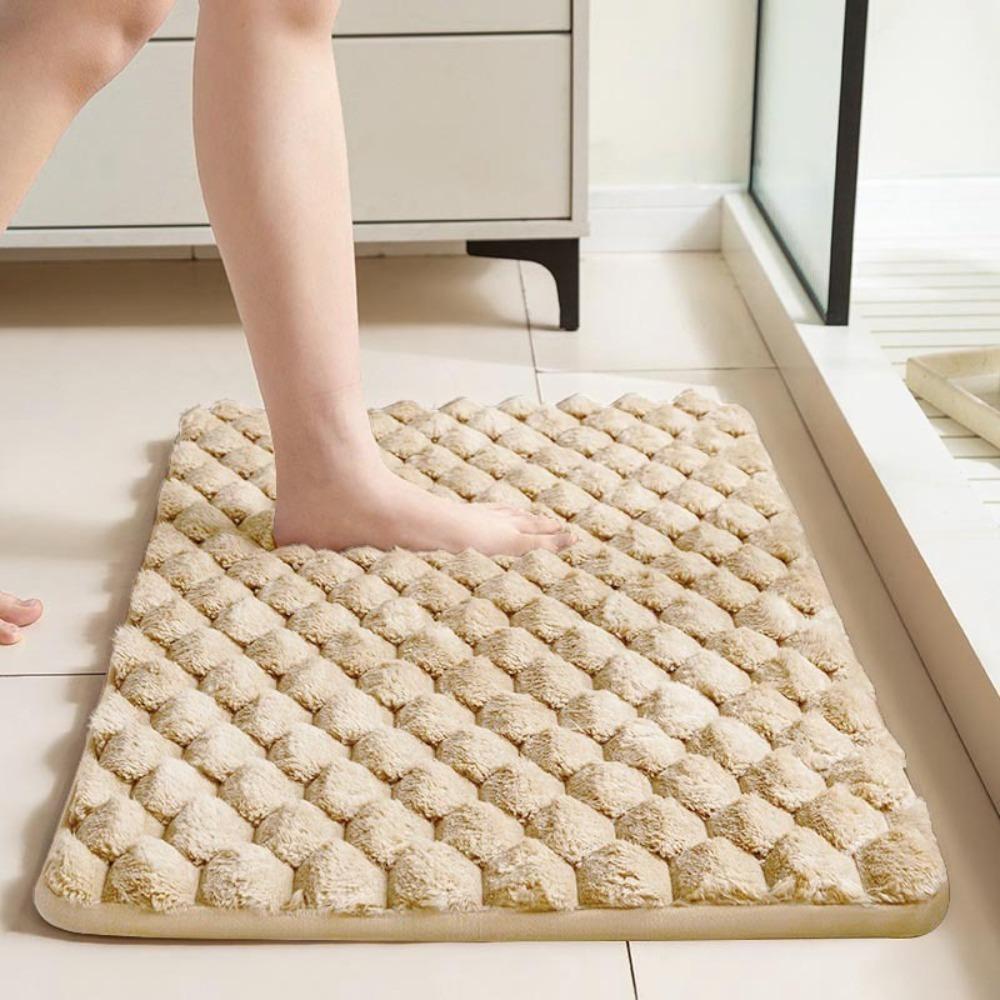 

Non-slip Bath Mat Practical Bathtub Floor Rug New Bathroom Floor Mat Bathroom бежевий