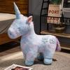Pattern Flower Unicorn Plush Toy Cute Doll Kids Birthday Gift Home Decoration