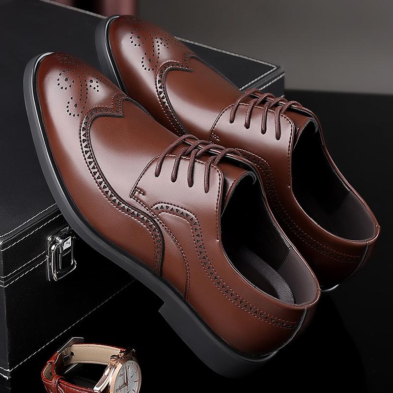 Leisure Walk Men's Leather Oxford Shoes Non-Slip Sole for Business Shoes Man Wedding Office Daily Formal Dress Footwear Sneakers