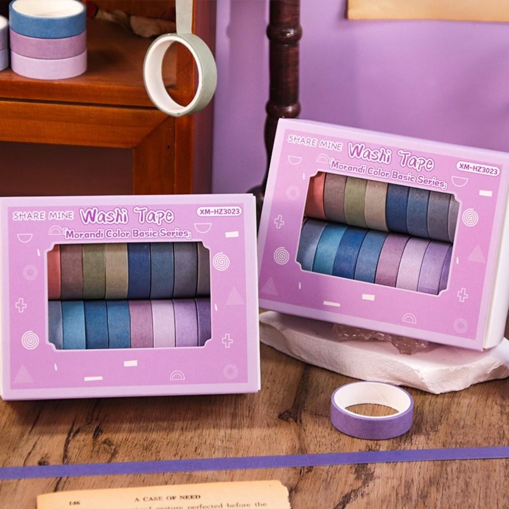20 Rolls Washi Tape Set 10mm Wide 2m Long Decorative Tape Colorful Washi Tape for Gift Decoration