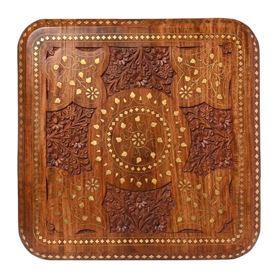 Vikbar Pall i Sheeshamträ 30,48 cm Höjd Perfekt för Heminredning Naturligt Trä