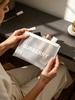 Burberry Frosted Clear PVC Makeup Bag Printed Logo Portable Zipper Cosmetic Pouch for Women Travel Daily Storage