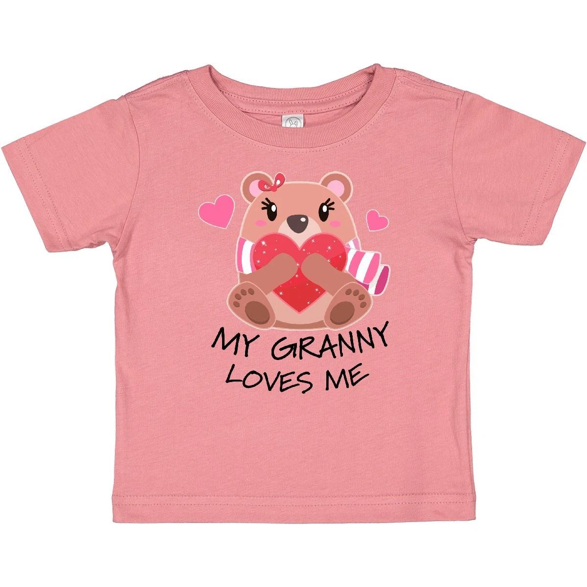 Inktastic My Granny Loves Me- Bear And Hearts Baby T-Shirt Family Bears Grandma 140