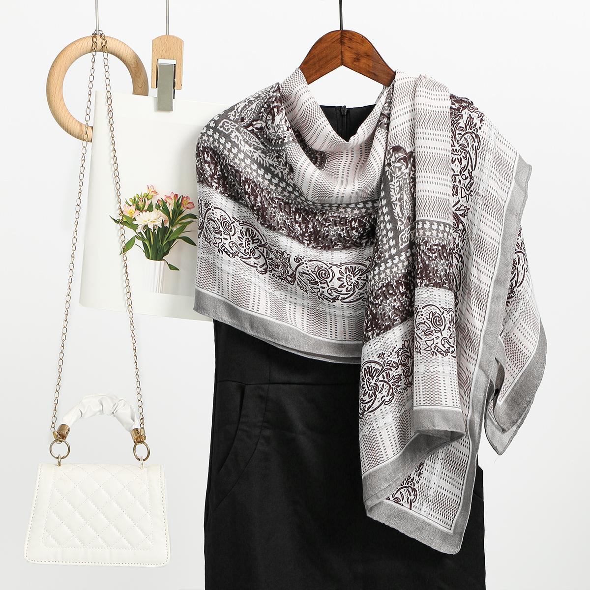 

Paisley Printed Cotton Linen Scarf Gradient Shawl Woman Muslim Hijab Shawls Fashion Long Wraps Foulard Headband Islam Turban