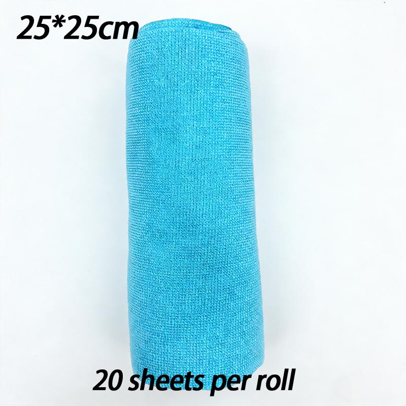 

Household Kitchen Cloth Reusable Cleaning Wipe Microfiber Towel Rolls Dish Rags Wash Paper Towel Replacement 1 Roll Of 20 Sheets