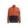 Men's Casual Sports Color-Blocked Stand Collar Jacket, Orange