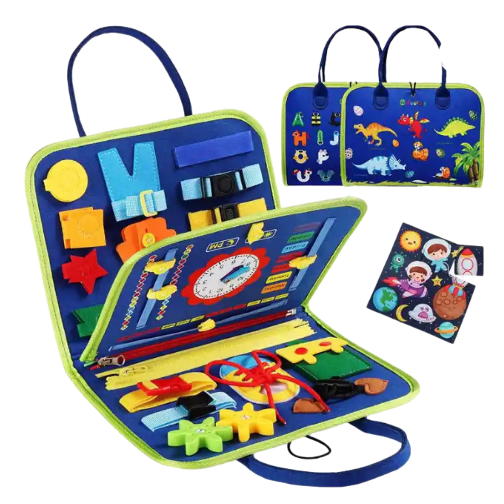 

NASSIA Busy Board, Montessori Toy for Dressing Practice, Shoelaces, Buttons, Finger Movement, Sensory Activity Toy, Fine Basic Dress, Motor Skills,